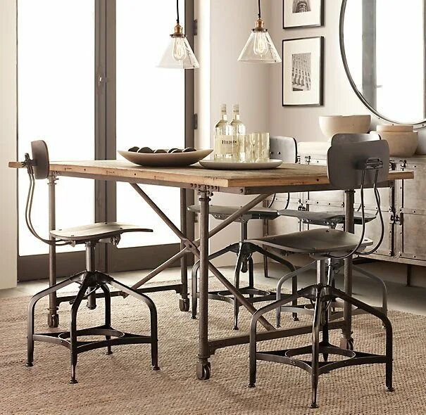 Кухонные стулья в стиле лофт Потолочная лампа - купить по цене 19777.0 руб в Омске фото, описание, отзывы, ар