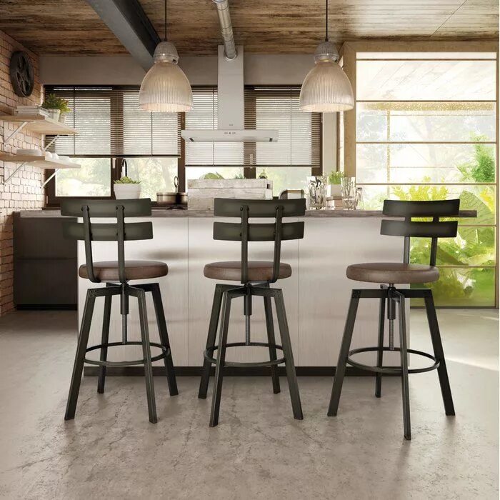 Кухонные стулья в стиле лофт The Berrycone stool brings the ultimate industrial look to your home with distre