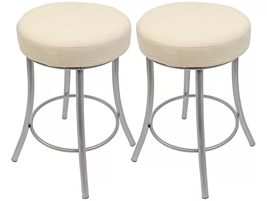 Кухонные табуретки фото и цены Комплект - табурет металлический мягкий пуф усиленный 1525 - 2 шт., 340х340х1060