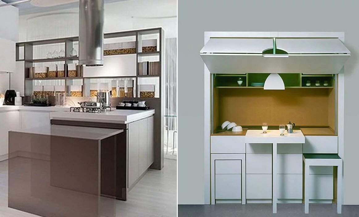 Кухонные трансформеры для маленькой кухни фото Кухни для маленькой кухни: небольшая площадь, кухни трансформеры, как выбрать го