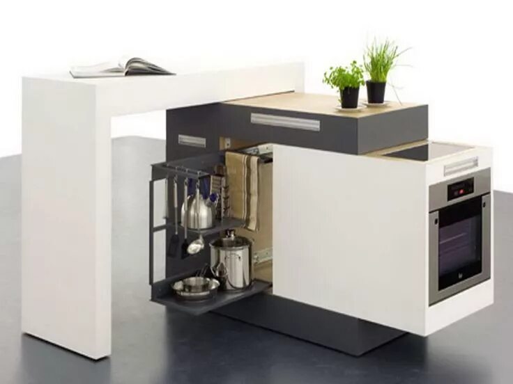 Кухонные трансформеры для маленькой кухни фото Как выбрать модульную мини-кухню? Kitchen design small, Small space kitchen, Com