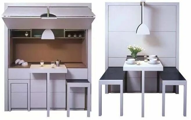 Кухонные трансформеры для маленькой кухни фото Compact Kitchen Designs For Small Spaces - Everything You Need In One Single Uni