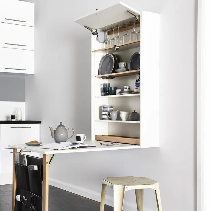 Кухонные трансформеры для маленькой кухни фото Space-saving kitchen table by Magnet Tiny house kitchen, Space saving kitchen, K