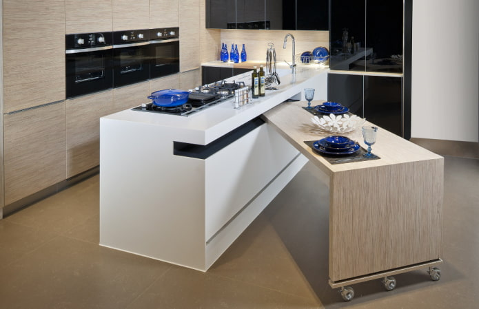 Кухонные трансформеры для маленькой кухни фото Выдвижной стол: 40 фото, идеи для кухни, гостиной, детской, спальни, кабинета Ki