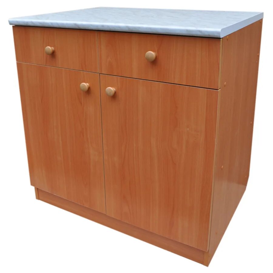 Кухонные тумбочки фото Напольный шкаф Лидер Эконом TY806022Olha 80x85x60 см ЛДСП цвет ольха ✳ купить по