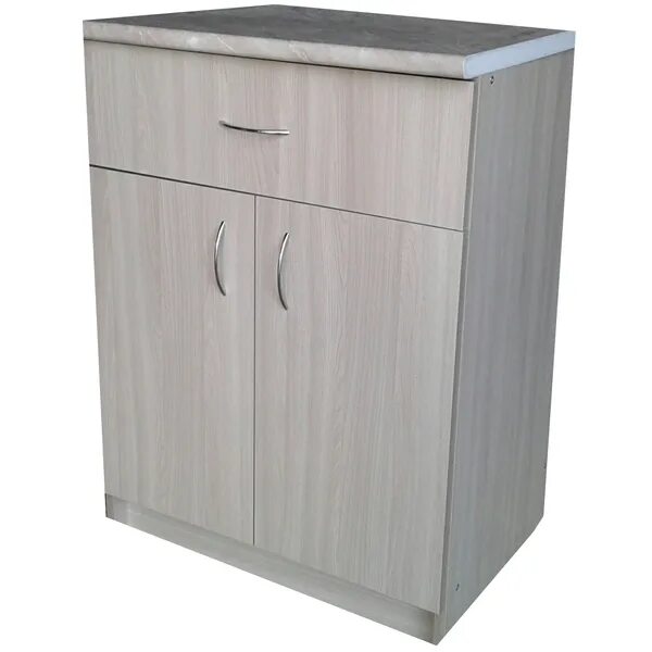 Кухонные тумбочки фото Тумба кух.Н-2Я 850х600х600 Ясень шимо светлый (столешница, полка, выд.ящик) 2955
