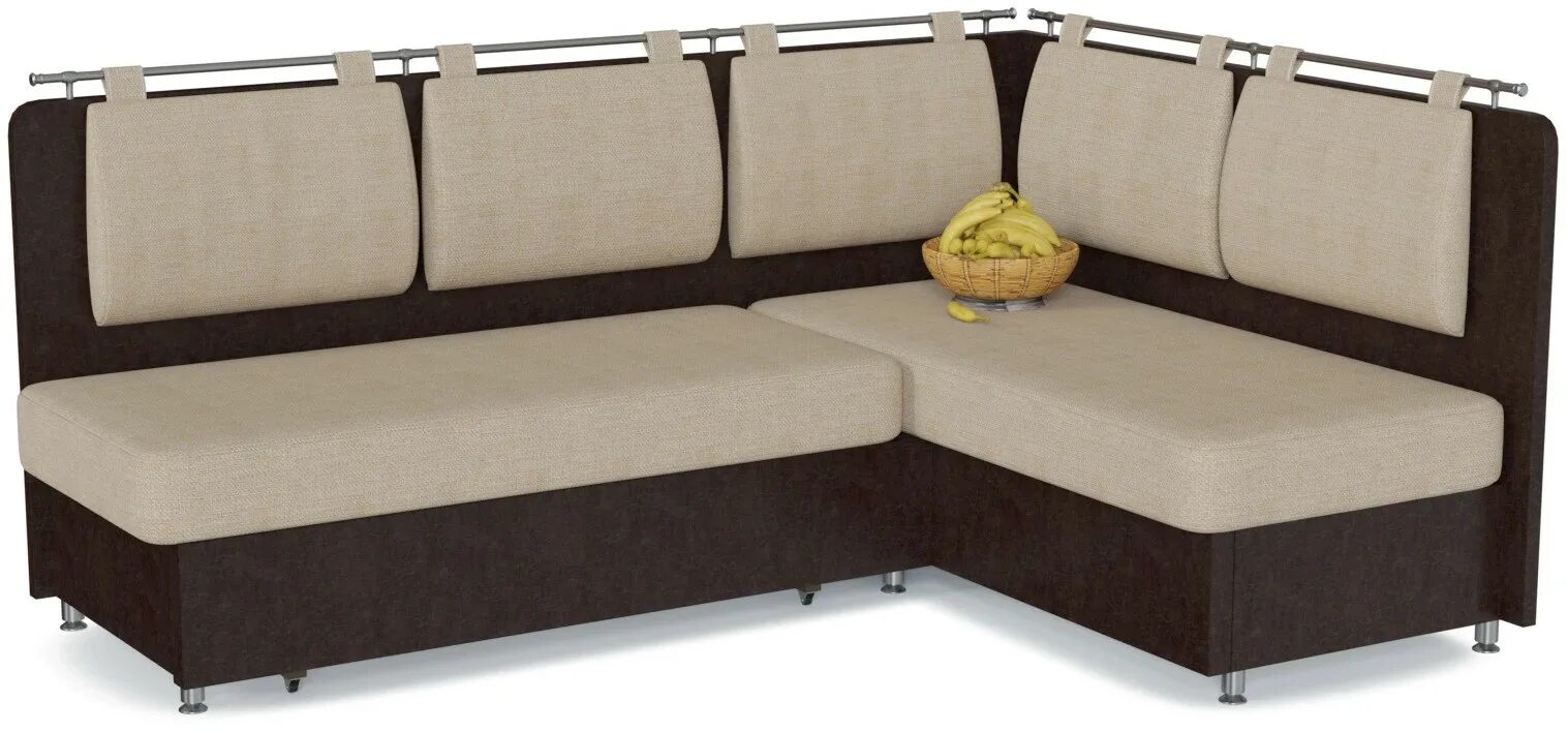 Кухонные угловые диваны фото цена Диван кухонный угловой Сюрприз (Лагуна) с ящиком для хранения Беж за 58050 рубле