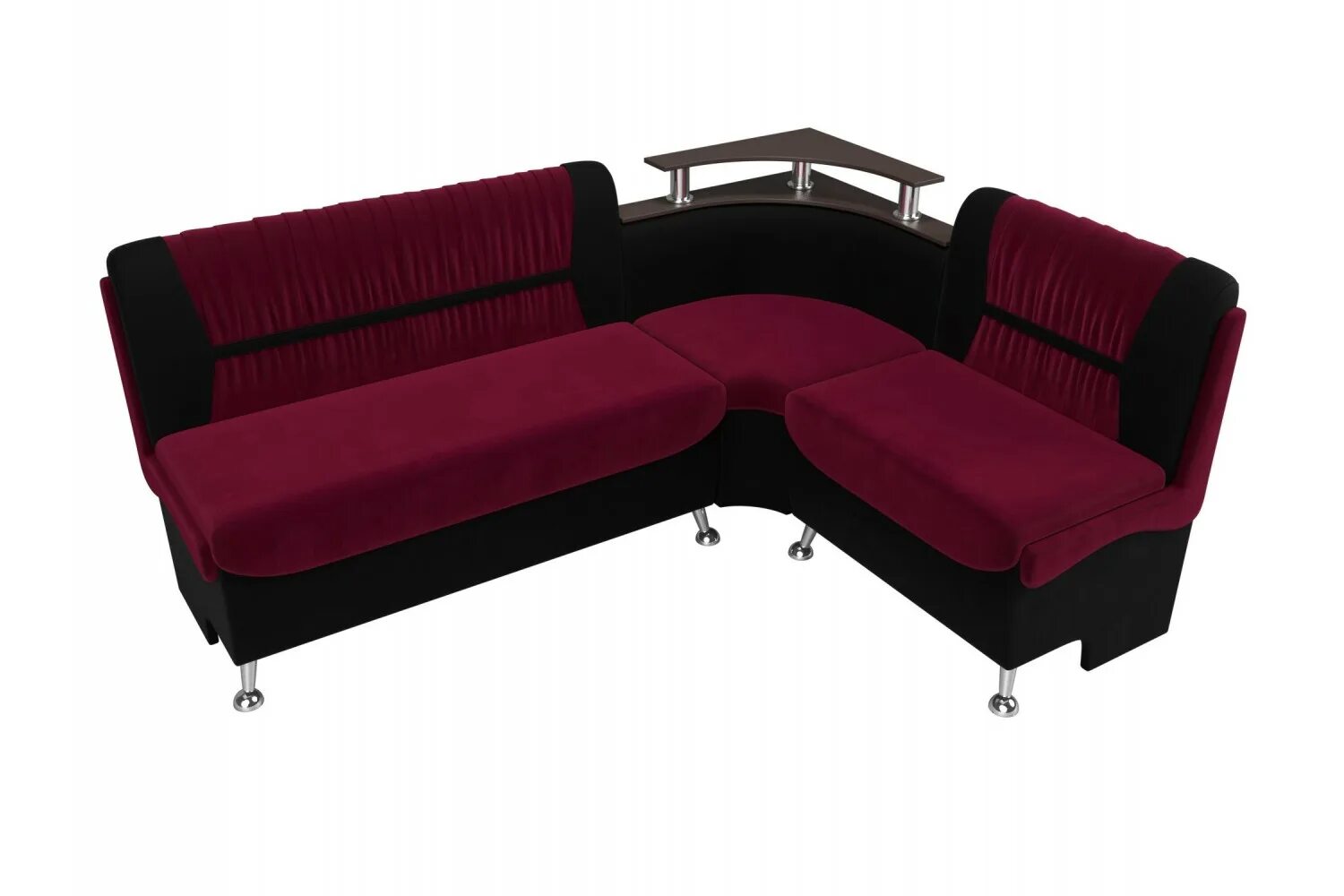 Кухонные угловые диваны фото цена Кухонный угловой диван Сидней правый угол, Микровельвет, Бордовый, 19650