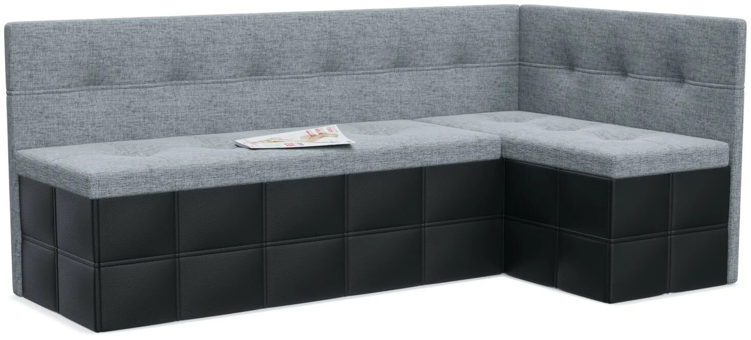 Кухонные угловые диваны со спальным местом фото Диван кухонный угловой Домино Kombi grey раскладной - купить с доставкой, цена в