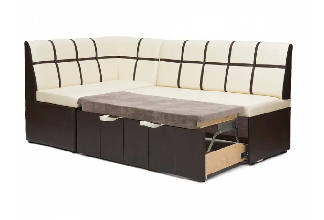 Кухонные угловые диваны со спальным местом фото Кухонный диван Квадро 5 (со спальным местом) купить в Санкт-Петербурге по цене 2