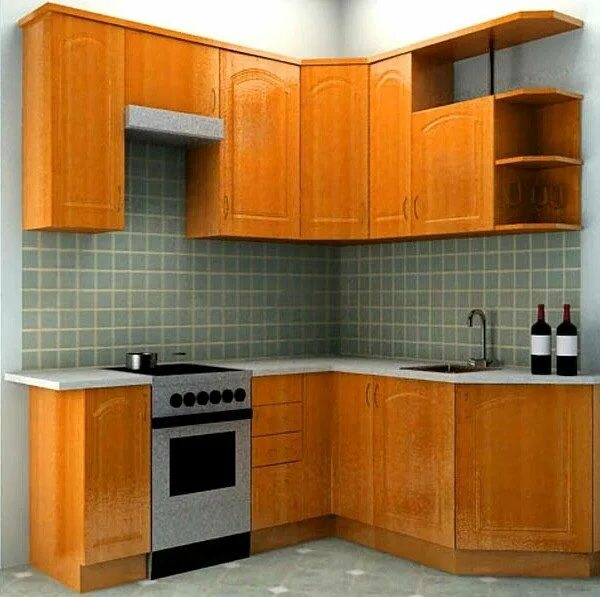 Кухонные угловые кухни недорогие фото Маленькая угловая кухня Планы кухни, Небольшие кухни, Макеты маленьких кухонь