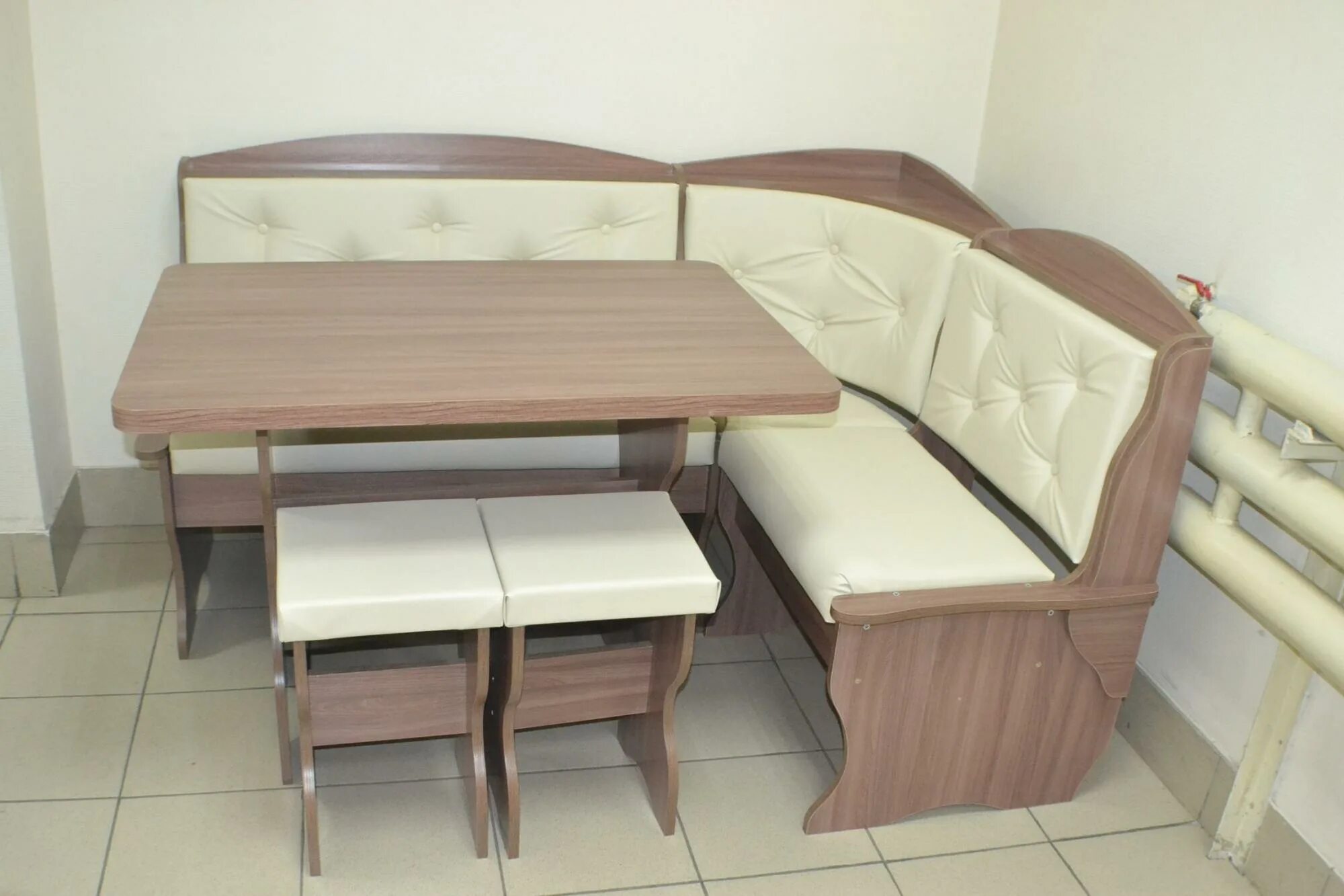 Кухонные уголки недорогие фото Кухонный уголок Романтик 2 Ясень темный купить в Новосибирске - Финист мебель