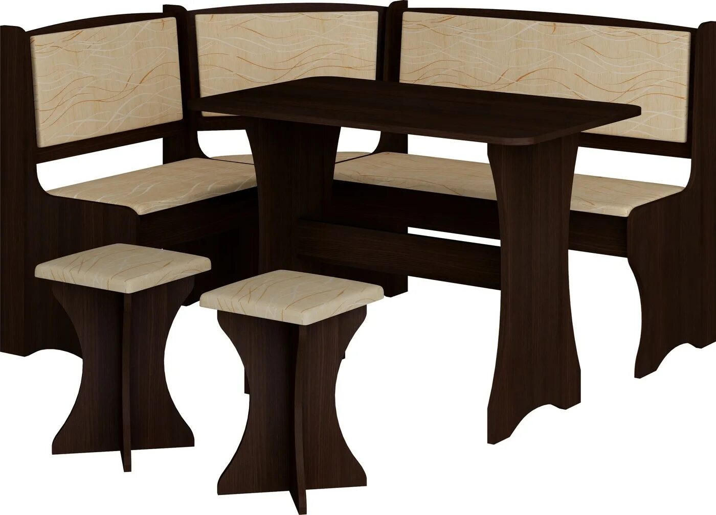 Кухонные уголки столы и стулья фото Кухонный уголок комплект ID-6616 IDmebeles.lv