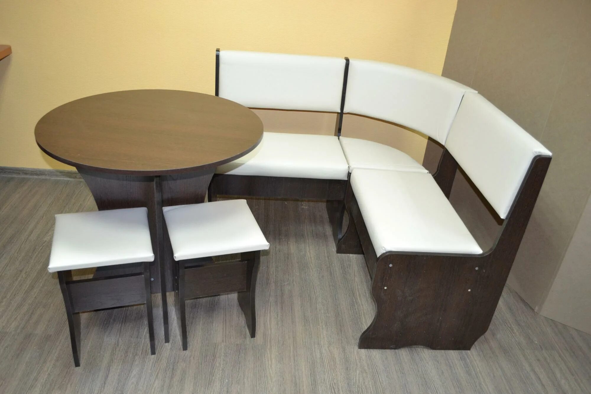 Кухонные уголки воронеж фото Кухонный уголок Лотос, венге/ к/з беж купить в Новосибирске - Финист мебель