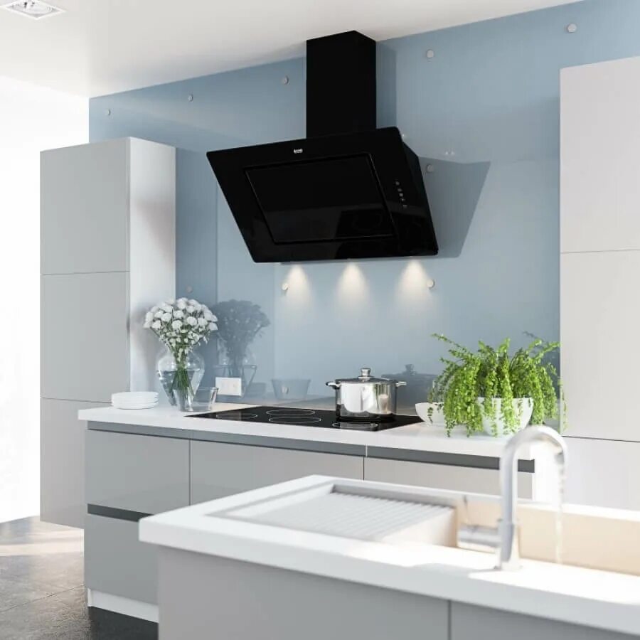 Кухонные вытяжки в интерьере Вытяжки для открытой кухни от производителя по низким ценам