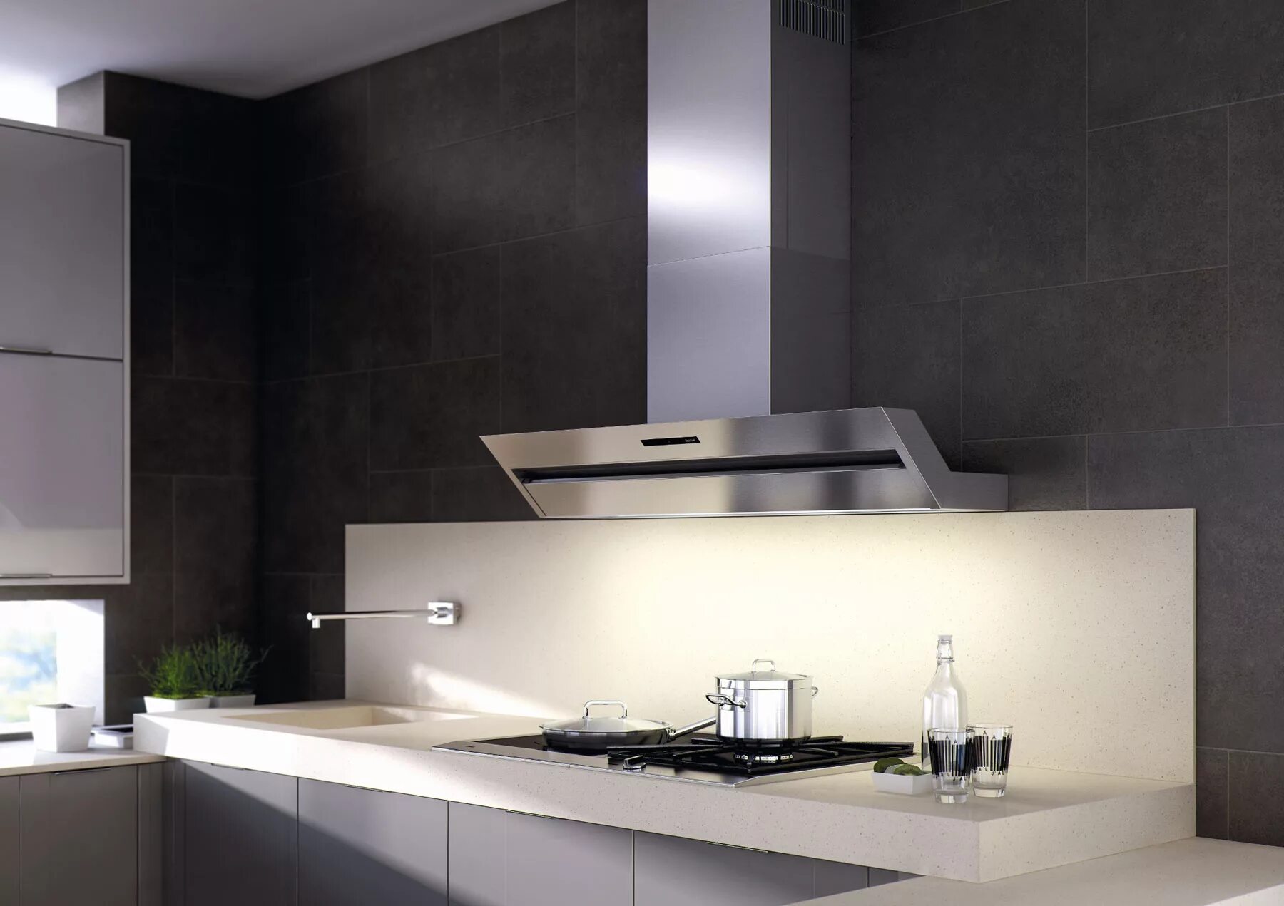 Кухонные вытяжки в интерьере Вытяжки для кухни на 80 см - Гранд Проект Декор.ру