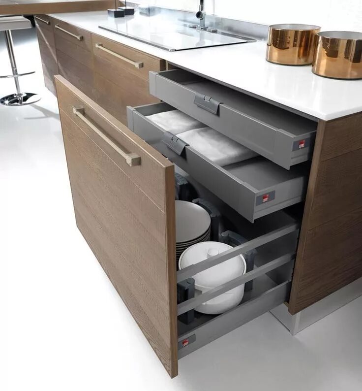 Кухонные ящики фото Pin by Made In Italy Kitchens on Functionality & Ergonomics Kitchen remodel, Hig