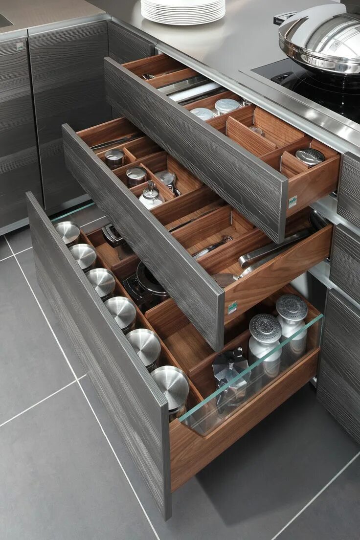 Кухонные ящики фото Pin op melamina Keuken ideeën, Keuken ontwerpen, Keuken lades