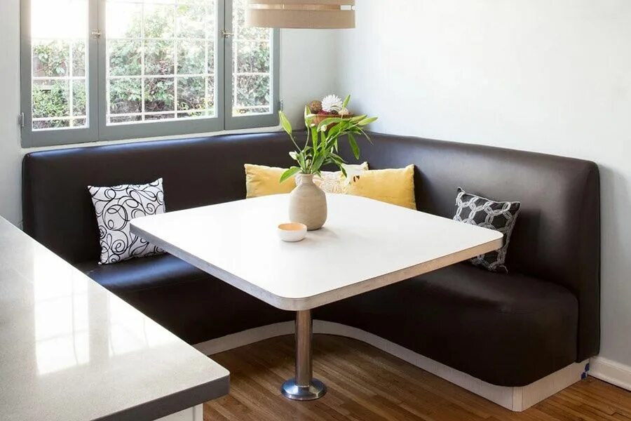 Кухонные зоны фото Кухонный уголок на заказ. Мягкий угловой диван, все виды диванов - Мебель на зак