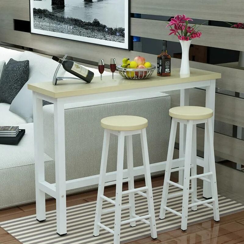 Кухонный барный стол фото Узкий кухонный стол: длинный столик на кухню