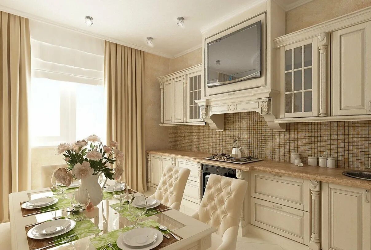 Кухонный бежевый интерьер Дизайн кухни в бежевых тонах - советы и обзоры от специалистов