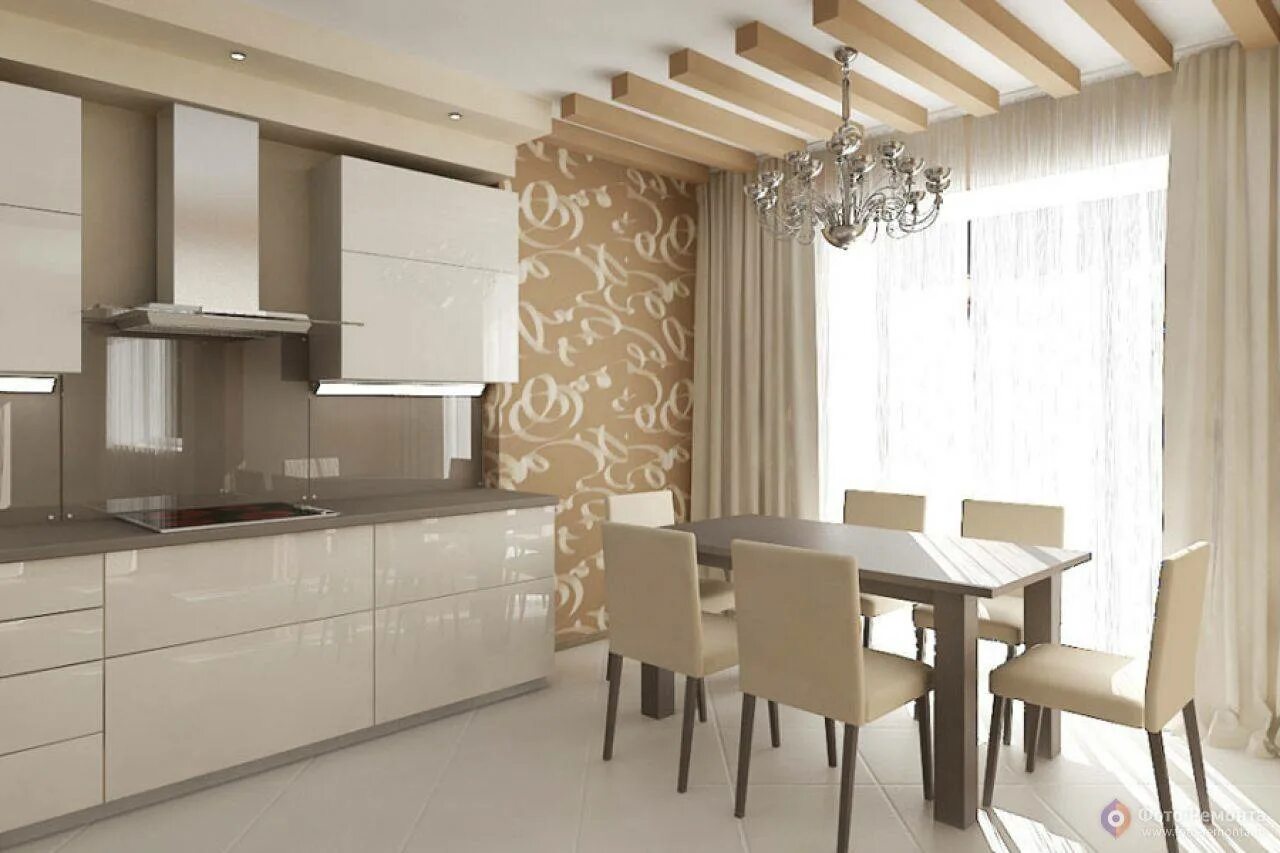 Кухонный бежевый интерьер Бежевая кухня - самые интересные идеи по сочетанию бежевого цвета в интерьере ку