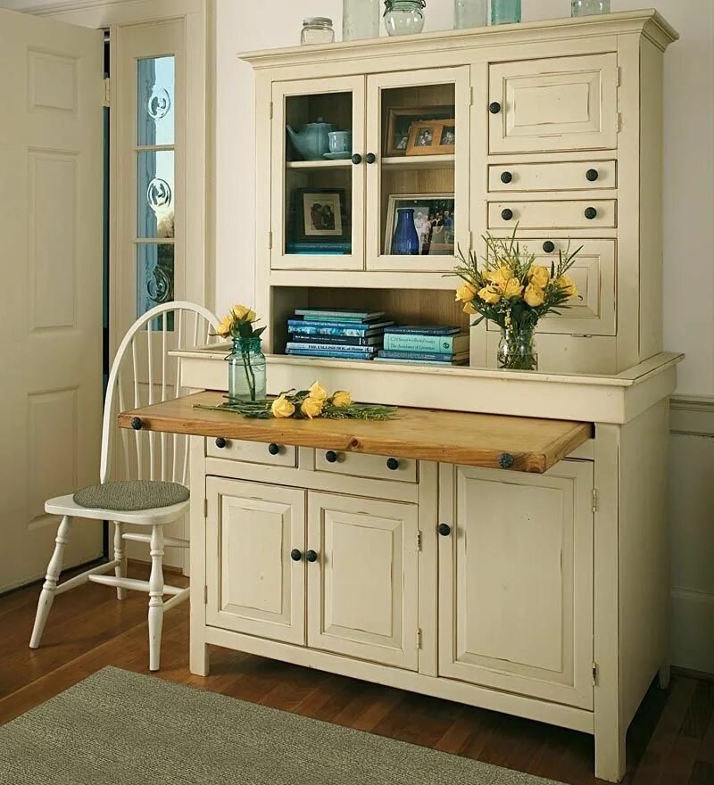 Кухонный буфет современный для кухни фото Plow and hearth Kitchen furniture, Antique kitchen cabinets, Glass cabinet doors