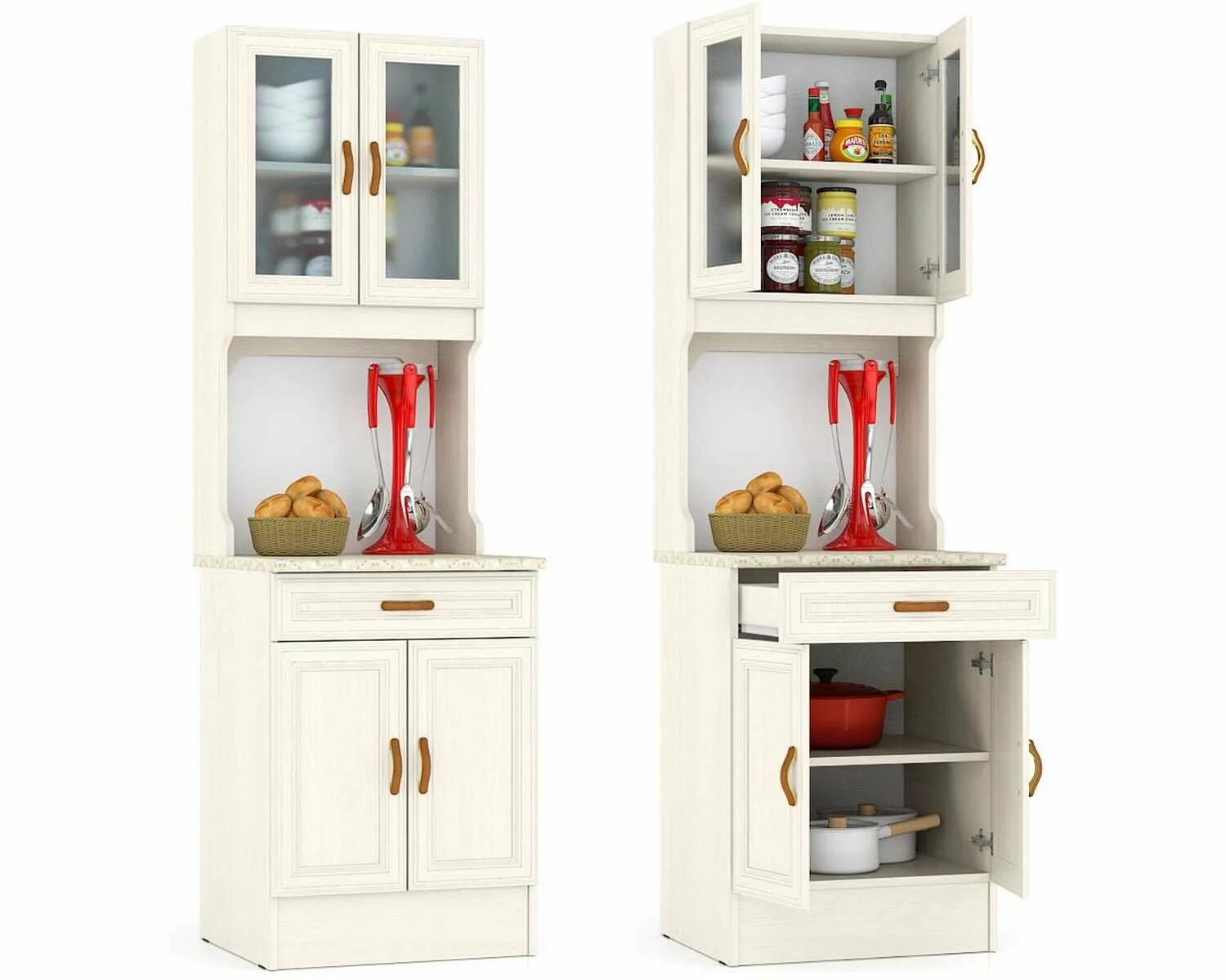 Кухонный буфет современный для кухни фото Кухонный шкаф напольный отдельно стоящий высокий для посуды - CormanStroy.ru