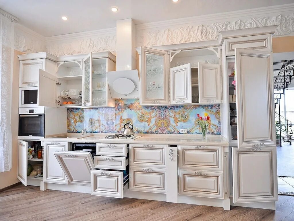 Кухонный двор каталог фото и цены Кухня "Зима" - Звенигородская мебельная фабрика