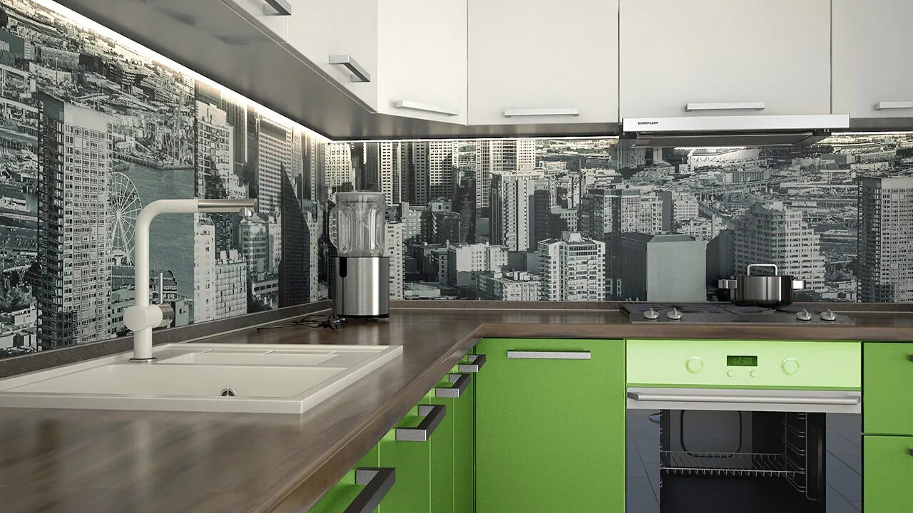 Кухонный фартук фото дизайн Кухня Турин 53 - Mebeldarom