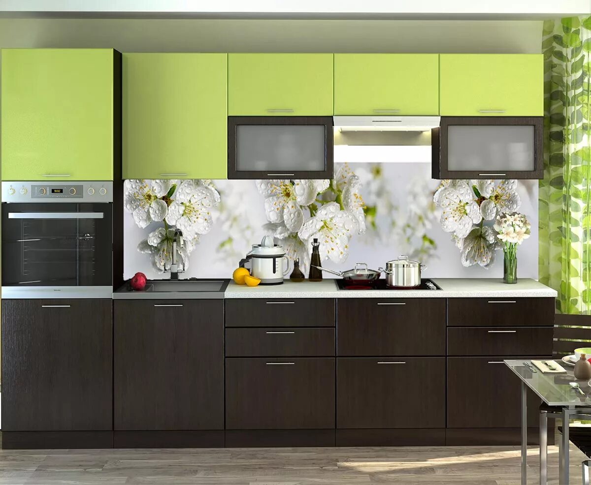 Кухонный фартук фото мдф Купить Фартук глянцевый МДФ Яблоневый цвет lazarty.ru