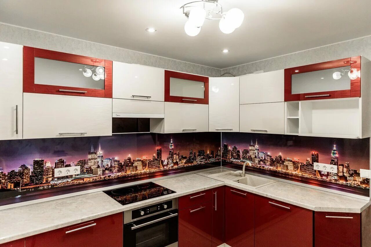 Кухонный фартук фото мдф Простые и проверенные способы фиксации МДФ в качестве кухонного фартука