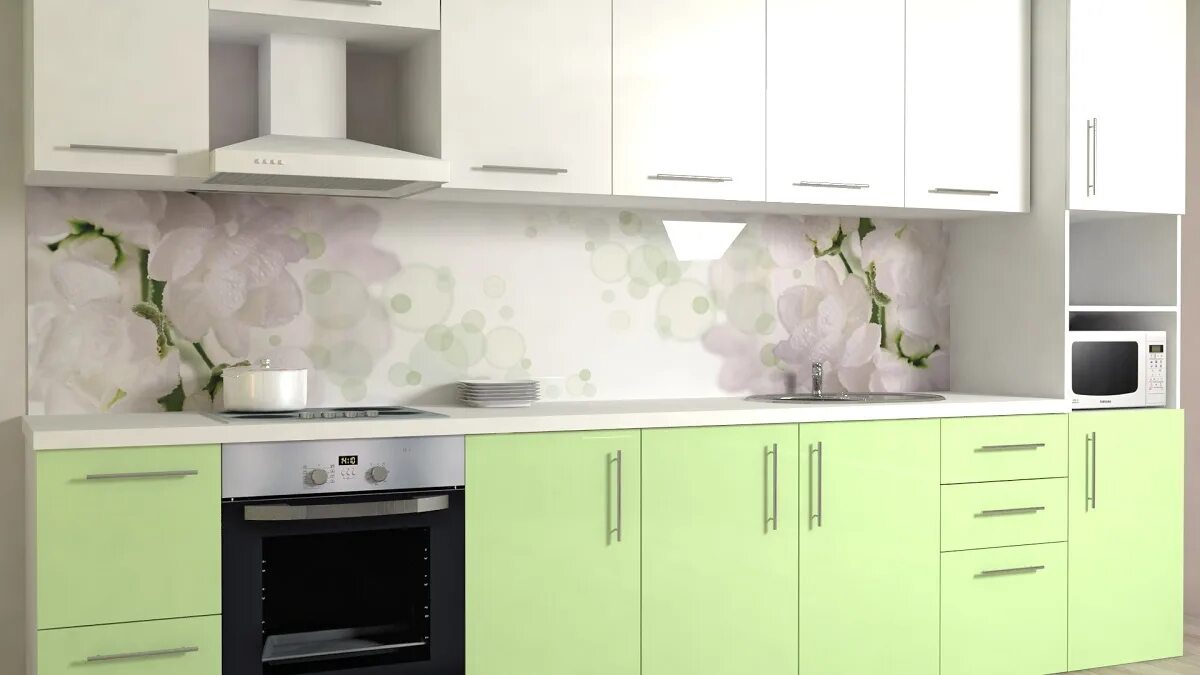 Кухонный фартук фото мдф Кухонная панель F-19 Роса Глянцевая ALDIO цена, купить