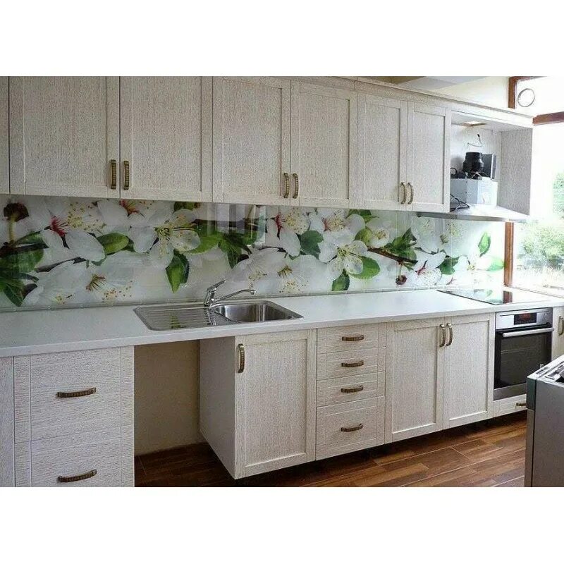 Кухонный фартук фото мдф Фартук арт.32.60.4 AG 2440х4хh610мм Цветущий сад № 2