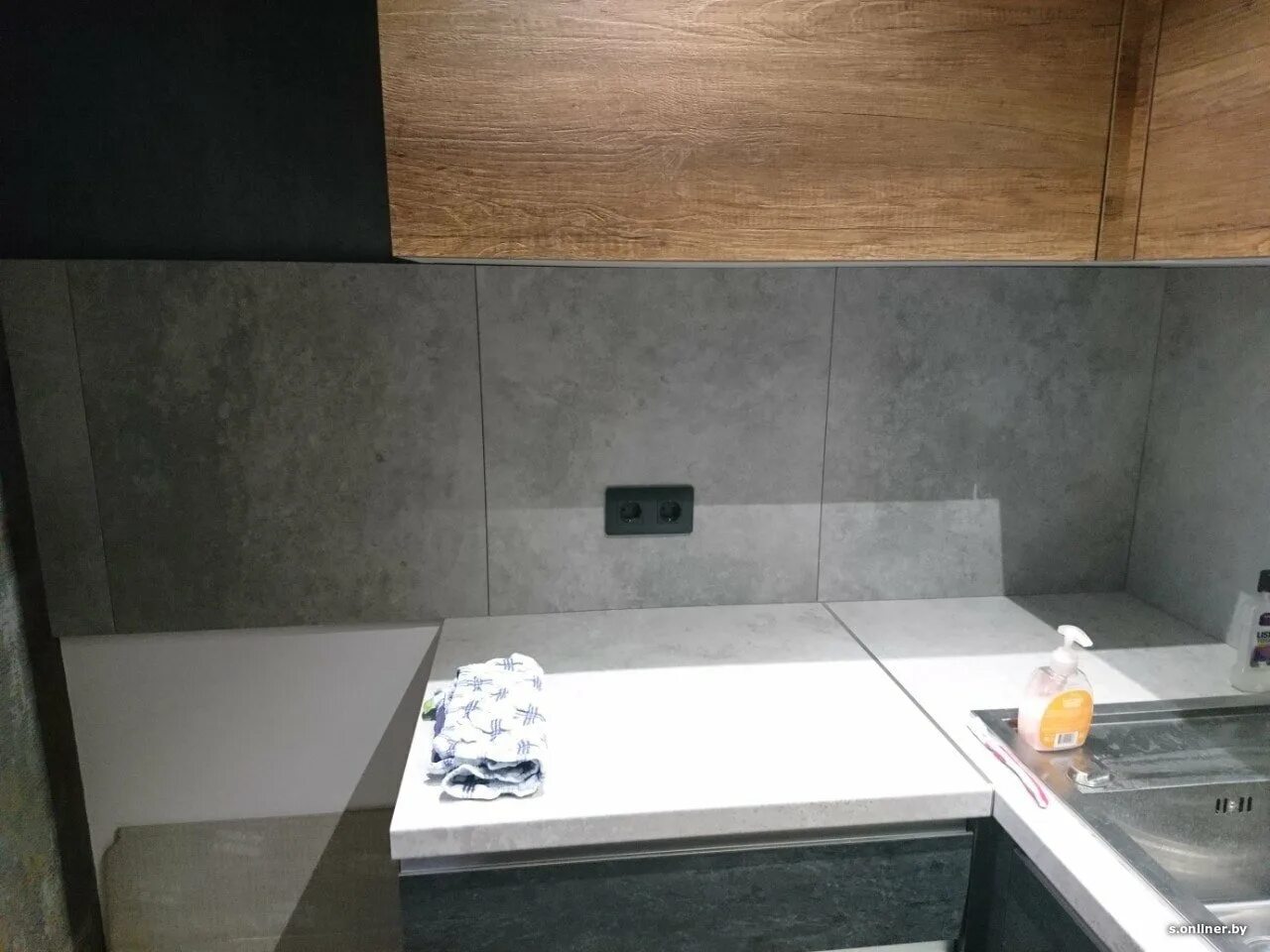 Кухонный фартук из керамогранита 120х60 фото Фартук для кухни 120х60 - Гранд Проект Декор.ру