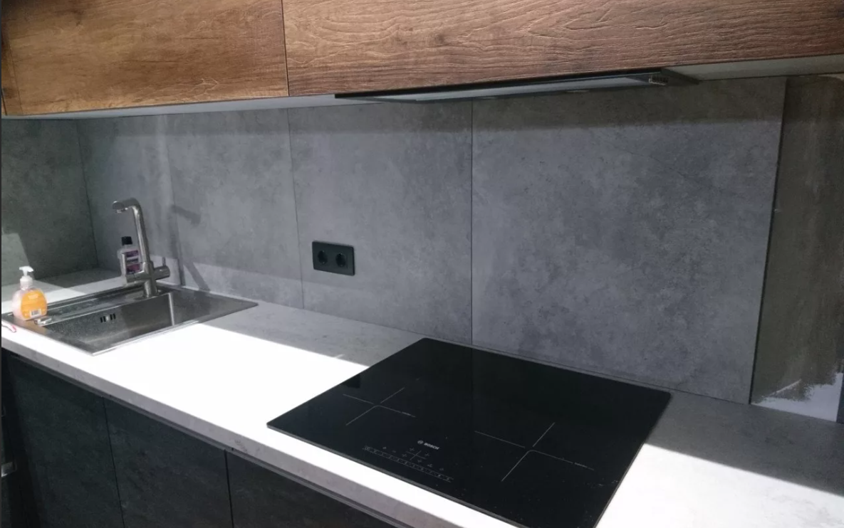 Кухонный фартук из керамогранита 120х60 фото Плитка 60х120 для фартука - CormanStroy.ru