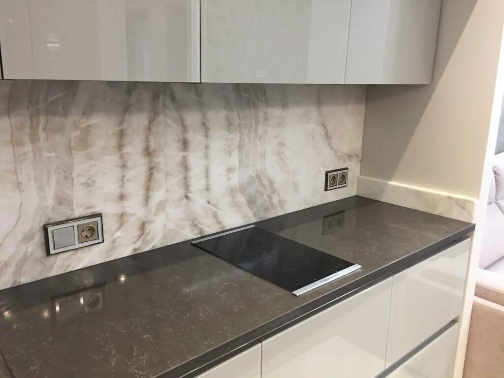 Кухонный фартук из керамогранита 120х60 фото Какой он идеальный фартук для кухни?! Осторожно мебель Дзен