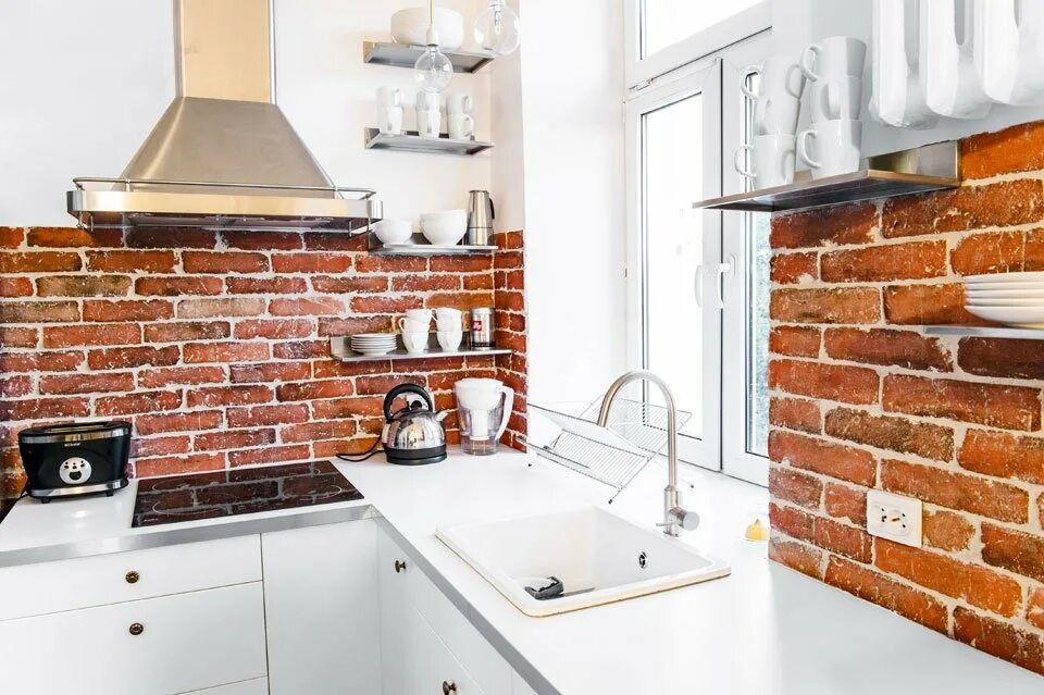 Кухонный фартук из кирпича фото Фартуки для кухни: какие бывают и что лучше выбрать Как правильно подобрать кухо