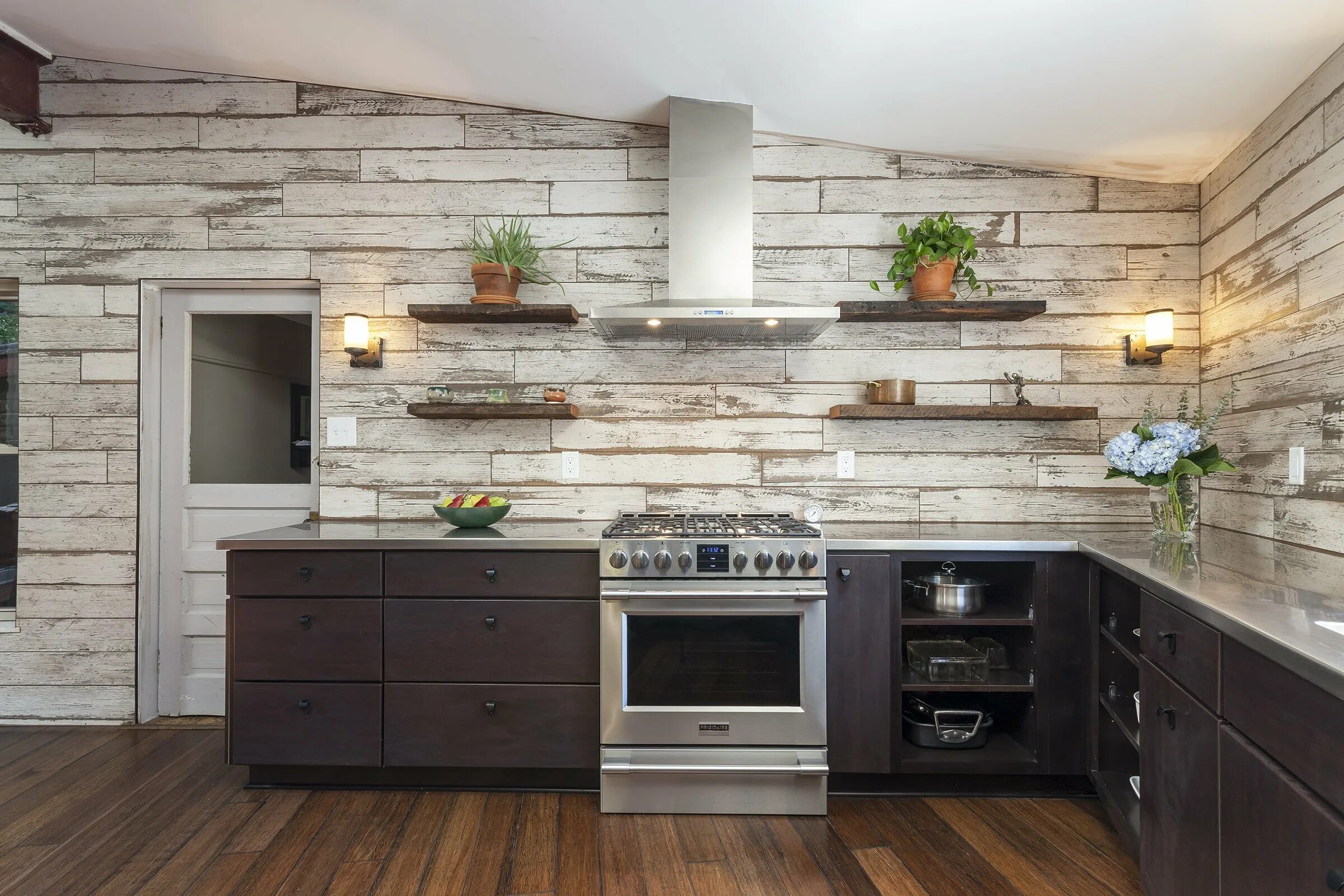 Кухонный фартук из ламината фото Как сделать фартук на кухне из ламината своими руками - 80 фото портал мастеров 