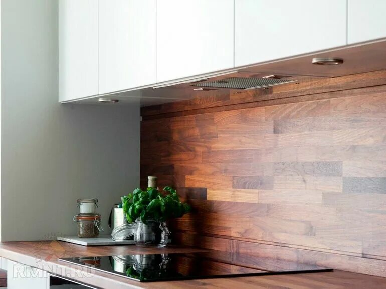 Кухонный фартук из ламината фото Кухонный фартук из ламината: плюсы и минусы