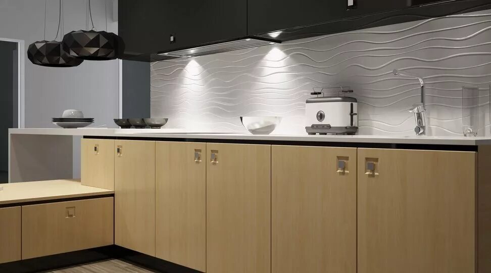 Кухонный фартук из мдф панелей фото Стеновые МДФ-панели для кухни: фото, особенности отделки