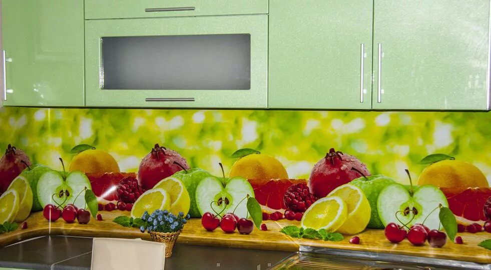 Кухонный фартук из пластика фото цена Кухонный фартук из ABS пластика Фрукты