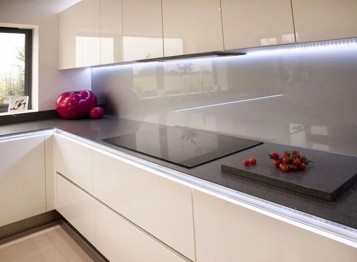 Кухонный фартук из стекла фото Фартук-панель для кухни настенный прозрачный из полимерного стекла. Экран защитн