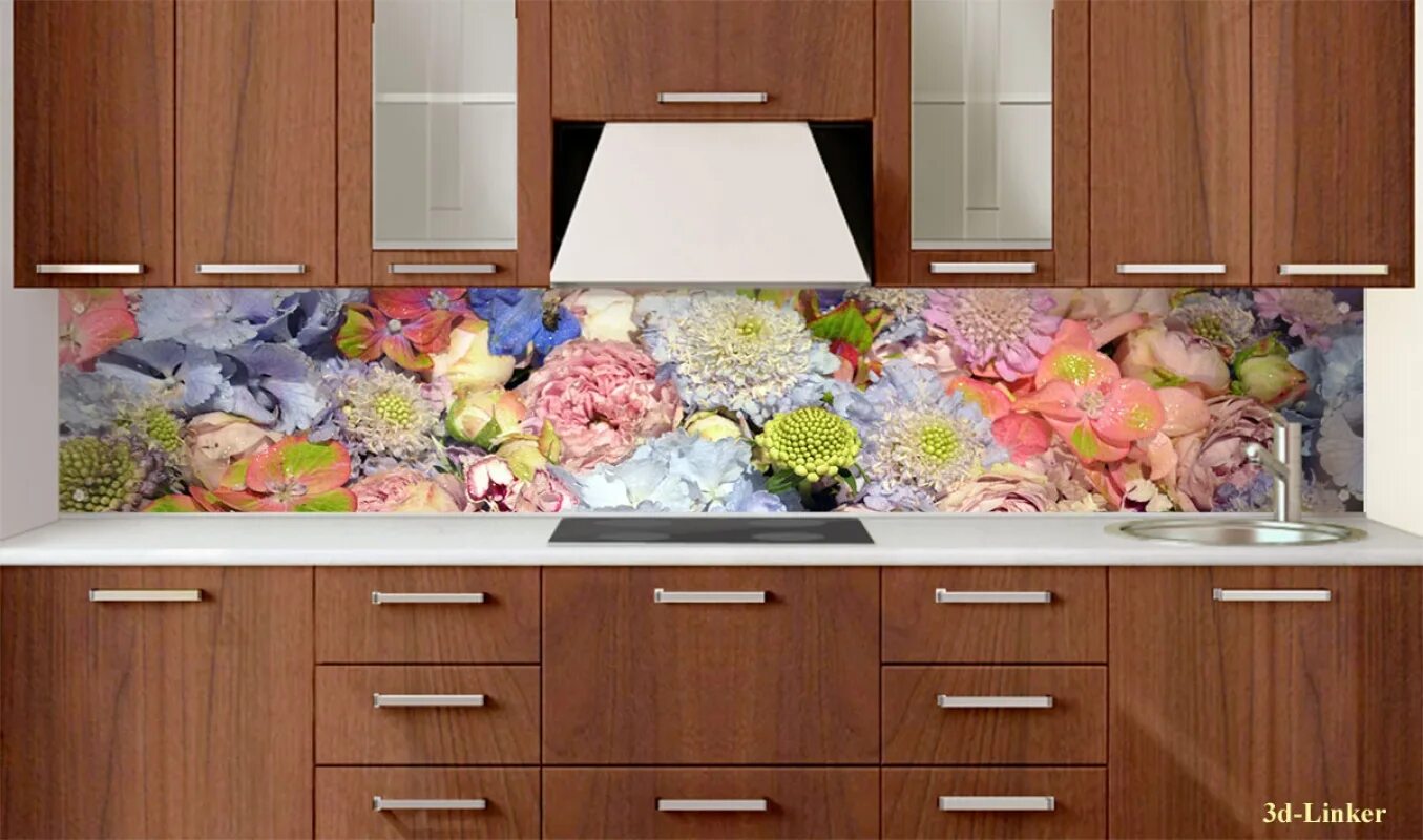 Кухонный фартук купить фото Фартук для кухни КОЛЛАЖ ЦВЕТОВ - 3d-linker.ru