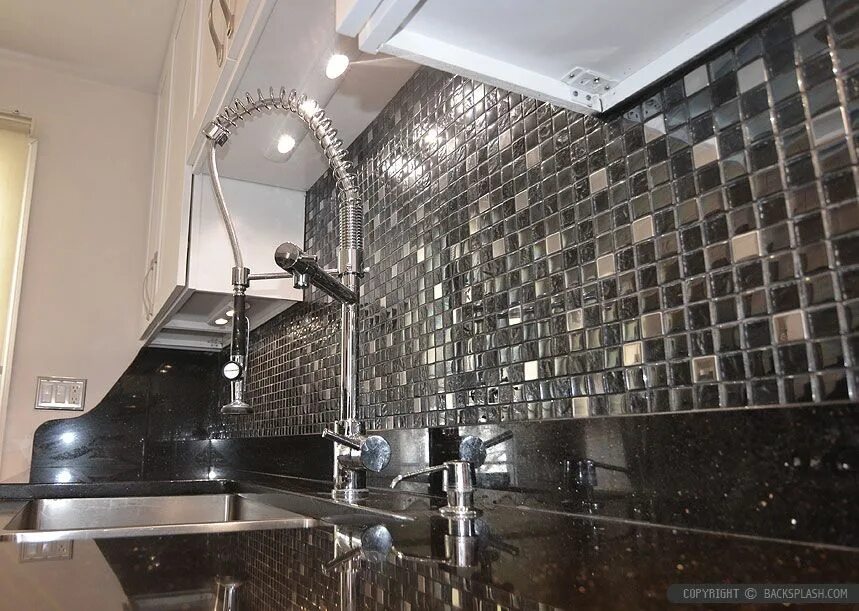 Кухонный фартук мозаика фото 87+ Black Backsplash Ideas - ( Prove The Power ) Cool & Contemporary! Backsplash