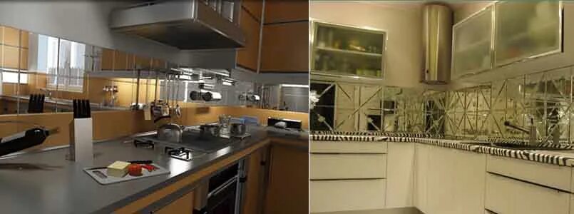 Кухонный фартук зеркальный фото Зеркальный фартук для кухни, фото, плюсы и минусы ⋆ Проект кухни