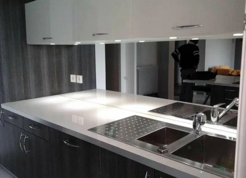 Кухонный фартук зеркальный фото Фартуки из стекла Симферополь