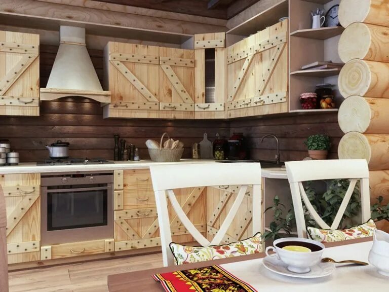 Кухонный фасад своими руками фото Кухня из массива сосны WEEKEND с рамочными фасадами - купить в Москве Кухни от п