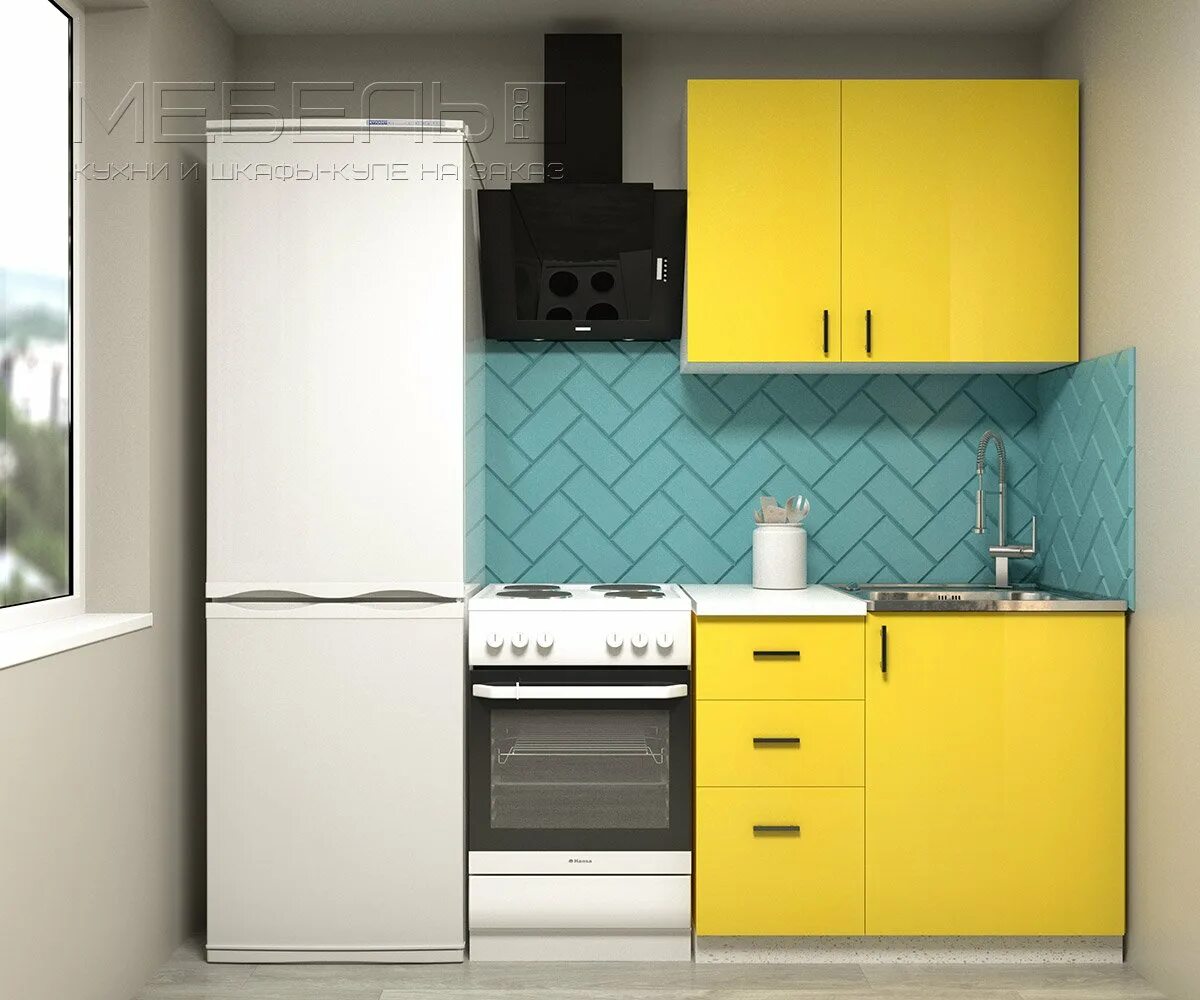 Кухонный гарнитур 1.5 м фото Кухонный гарнитур для кухни 2 метра