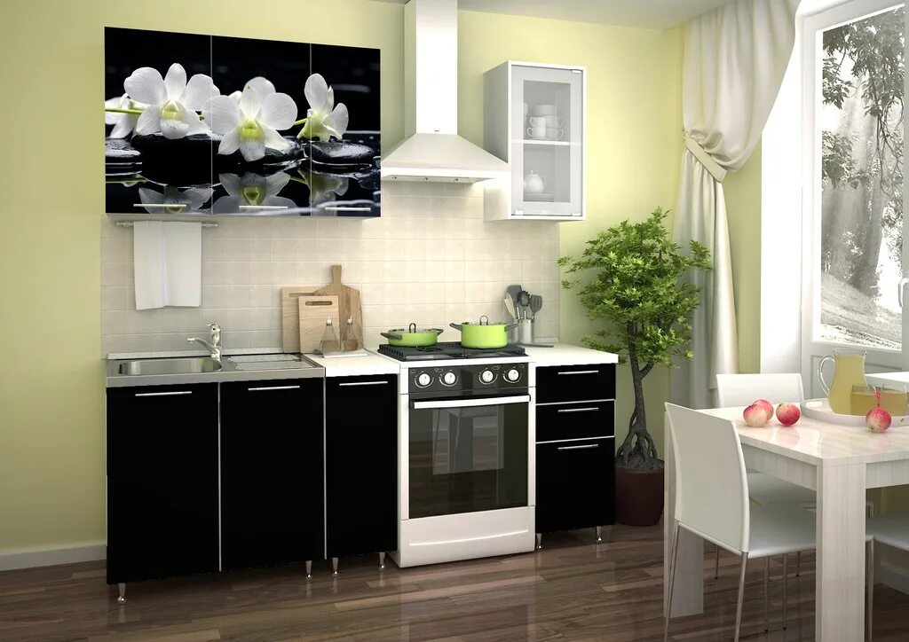 Кухонный гарнитур 1.5 м фото Кухня "Орхидея белая" 1,5 м. (р) - "МебельДом"